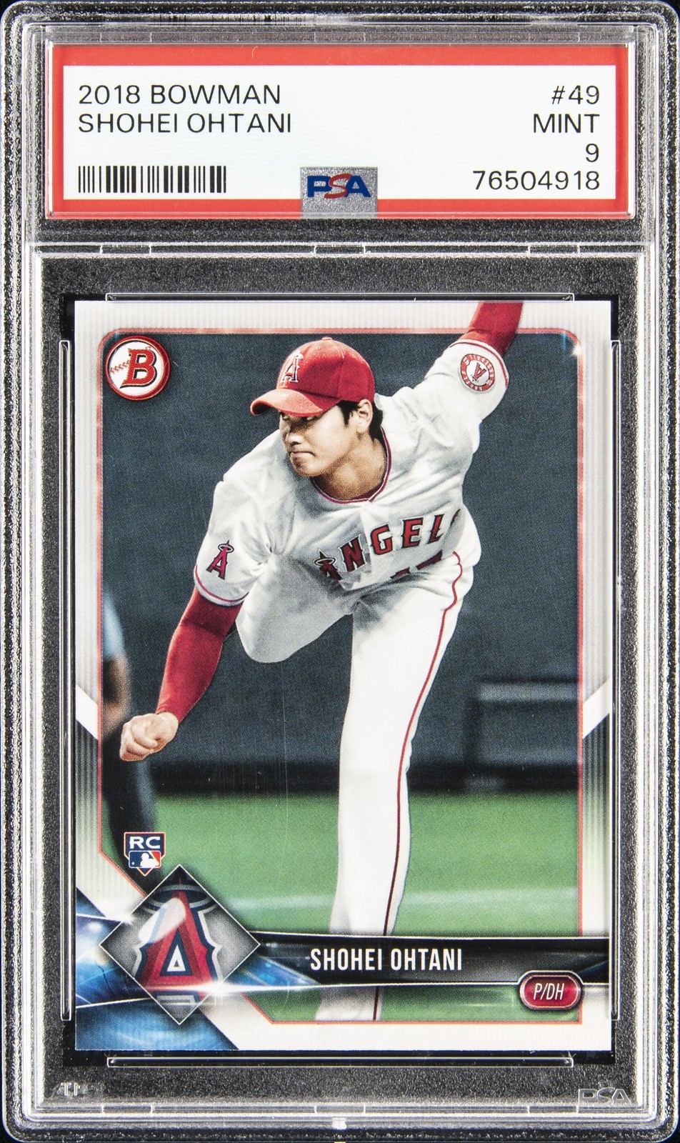 2018 BOWMAN #49 SHOHEI OHTANI ROOKIE RC PSA 9