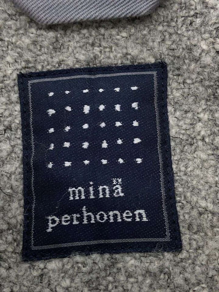 mina perhonen другие пальто puudle 38 шерсти серый - xa6626 б/у - Изображение 3 из 4