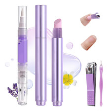 Ceramic Cuticle Oil Pusher Pen: 3-in-1 Nail Cuticle Remover Oil Pen With Tools -