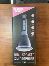 Sharper Image Dual Speaker Microphone Bluetooth SBT627 Singing Karaoke NEW
