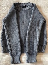 Drake's Sweater Knit Pullover Size M Gray Mohair Cotton Blend Men's from Japan