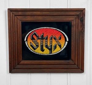 80's ヴィンテージ スティクス（Styx）カーニバル・グラス・ミラー