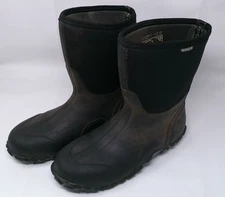 BOGS Classic Mid Waterproof Insulated Boots Men’s 13 Black Rubber Farm Work