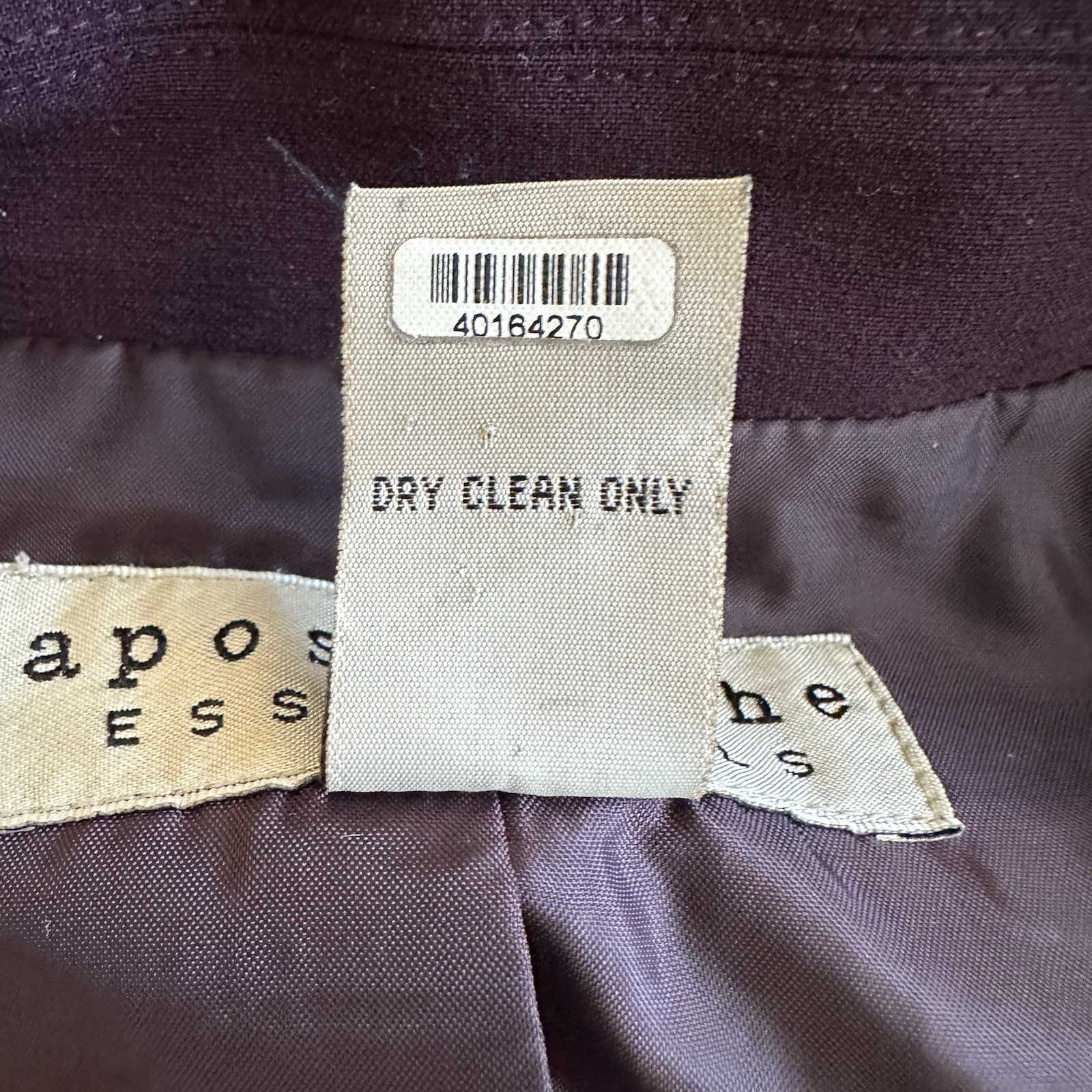 Apostrophe Essentials Blazer Suit Jacket Burgundy… - image 11