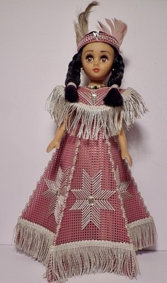 Vintage Holiday Collection Indianer Puppe 1970 Made In China