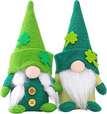 2 Pack St Patricks Day Gnomes Decorations St Patricks Day Plush Gnomes Lucky Gre