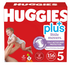 Huggies Plus Little Movers Size 5, 156-count