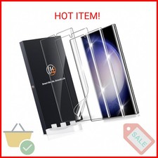 LK 3 Pack for Samsung Galaxy S23 ultra Screen Protector Not Glass Support Fin