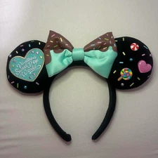 Tokyo Disney Resort Headband Ears Black Palpalooza Vanellope's Sweet Japan