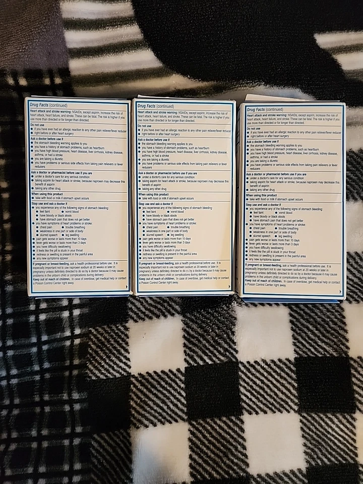 Aleve Naproxeno Sódico 220mg 200ct Cada Paquete de 3 Analgésicos Exp 2027 NUEVO Foto 2 de 3