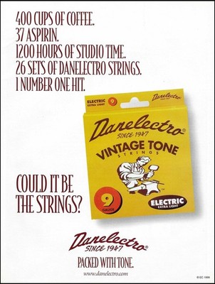 1999 Danelectro Vintage Tone electric guitar strings advertisement ad print