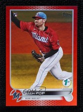 2022 Topps Series 1 1st Edition Red 36/50 Zach Pop #108 fo7