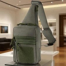 Tactical Gun Bag Pistol Holster Concealed Carry Crossbody Chest Pack Handgun Bag