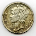 1925-D 10c Mercury Silver Dime XF Extra Fine EF Denver Mint Key Date Coin Rare!