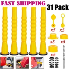 5X Gas Can Spout Nozzle Vent Kit Replacement for Plastic Gas Cans Old Style Caps