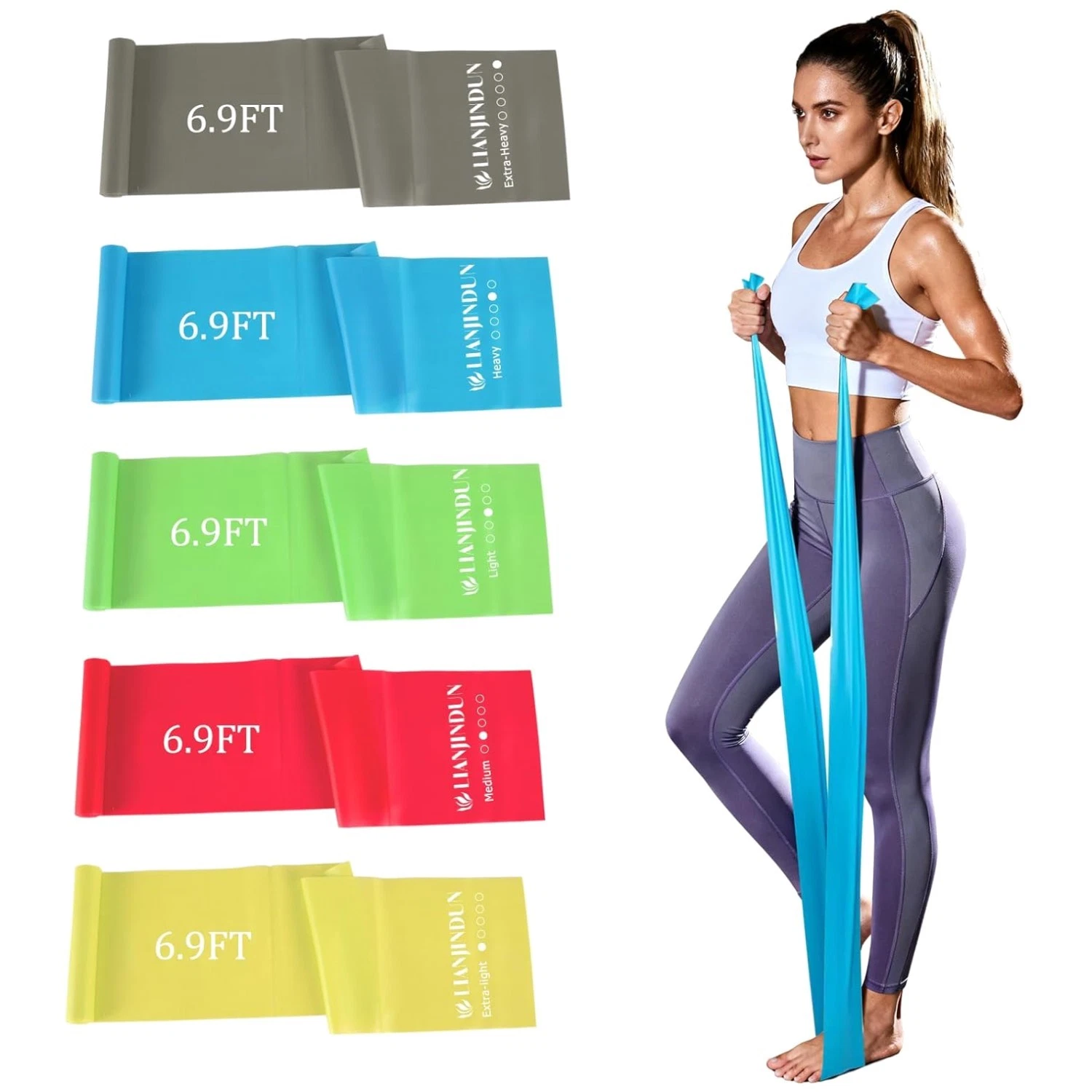 Professional Latex-Free Resistance Bands Set