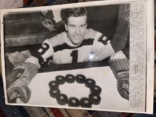 1938 NHL HOCKEY FRANK BRIMSEK PHOTO GOALIE BOSTON BRUINS GARDEN AHL OHL WHL EHL