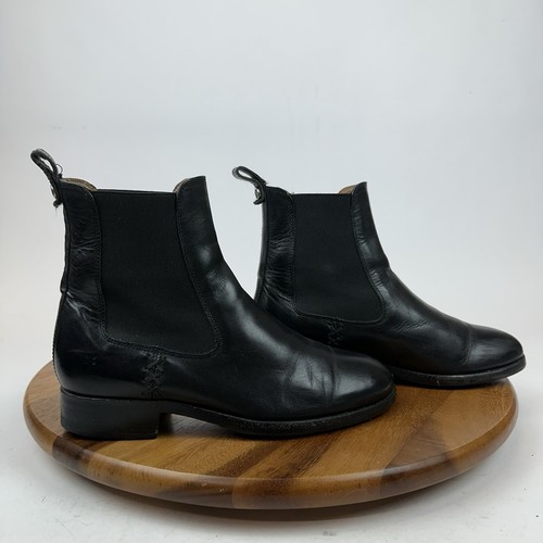 Bottines Chelsea femme Frye Melissa cuir noir décontractées confort pointure 6 B - Photo 1/9