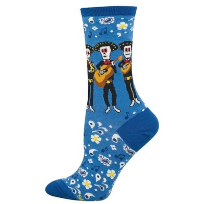 Socksmith Women's Crew Socks Novelty Footwear - Halloween Muertos Mariachi