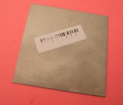 Titanium 1mm Thick Grade 2 4'' x 4''