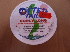 New Capt. Bruce's Otter Tails Green Chartreuse Curly Long Fishing 8 Baits 6 1/2"