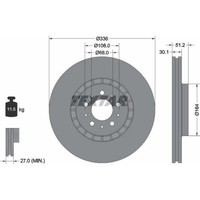 2X Textar 92126705 Bremsscheibe FüR Volvo XC90 XC90 Van 275