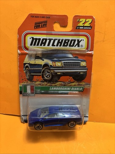 MATCHBOX LAMBORGHINI DIABLO #22 Of 100 New NIP Vintage Die-cast Car Fast Ship - Picture 4 of 4