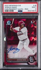 2022 BOWMAN SAPPHIRE EDITION CHROME PROSPECT AUTOS JOSHUA BAEZ 4/5 PSA 9 AUTO