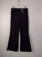 M&S Women's Trousers Size 10 Regular Black Denim Flare Leg High Rise Jeans New