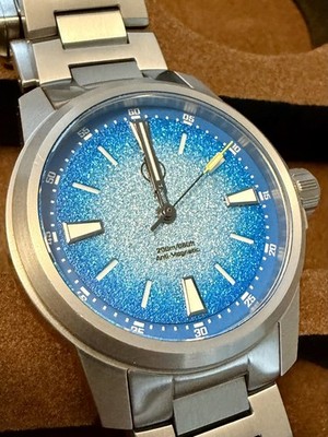 Zelos Aurora Field Ice Blue Titanium Men s Automatic Watch - 139/200