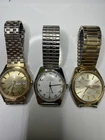 Seiko And Timex Mens Vintage Automatic Running Wristwatches !