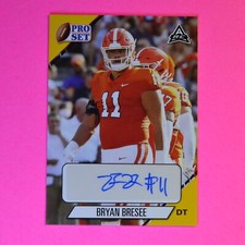 2021 Leaf Pro Set Bryan Bresee - Rookie Gold Parallel SP Auto RC Autograph