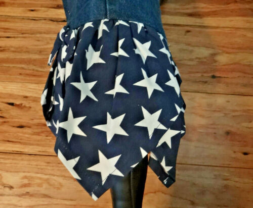 Abito Hankie Bark Avenue Originale Patriottico Denim Con Stella - Taglia S - Foto 4 di 12