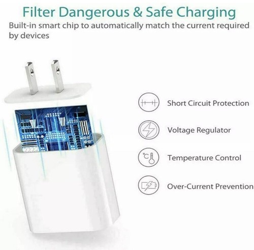 USB Type-C Wall Adapter Fast Charger 20W PD Power For iPhone Android iPad - Picture 3 of 11