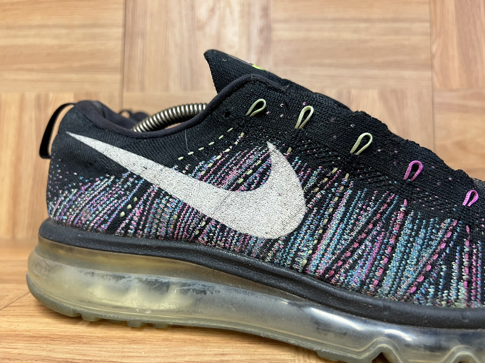 RARE🔥 Nike Air Flyknit Max Women's 11.5 Sneaker Running Shoes Black 620659-007 image 3