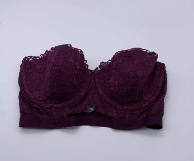 Victoria's Secret Women Bra Sz 32DD Very Sexy Multi-Way Lace Intimate Wine
