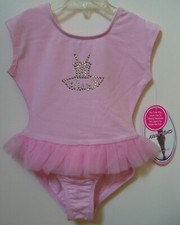 Jacques Moret Dance Powder Pink Tutu Skirtall Leotard Sz XXS 2-3