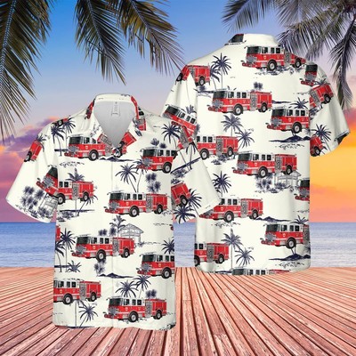 Baltimore City Fire Department Pumper Hawaiian Shirt