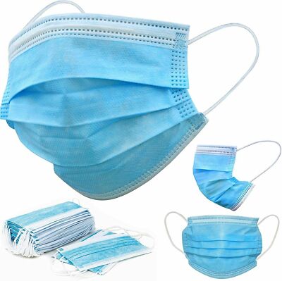 50pcs Face Mask Non Medical Surgical 3-Ply Ear loop Disposable Mouth Cover