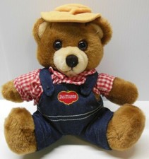 Vintage 1985 Teddy Bear Del Monte Brawny Bear Dakin Plush Stuffed Bear
