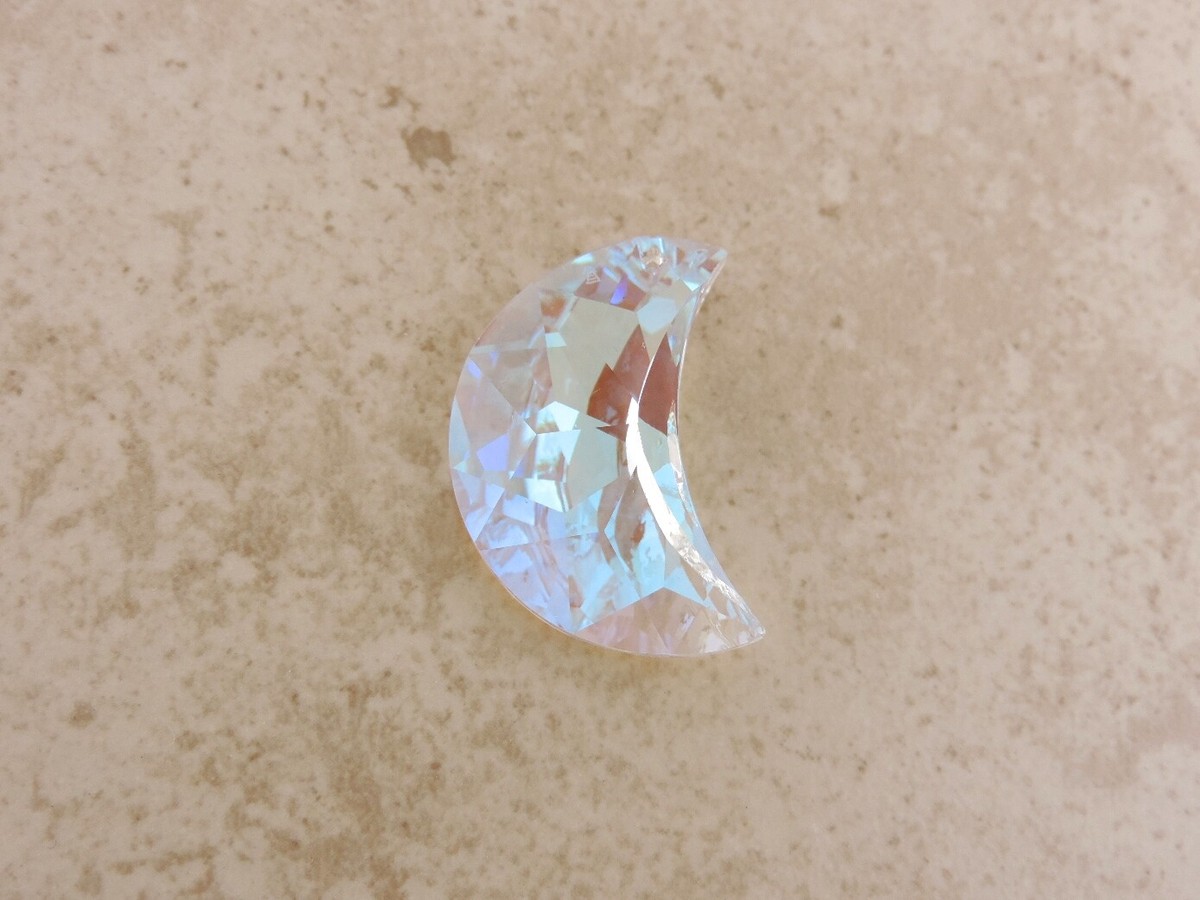 SWAROVSKI® Crystal Crescent MOON, Art# 8816 30mm Aurora Borealis