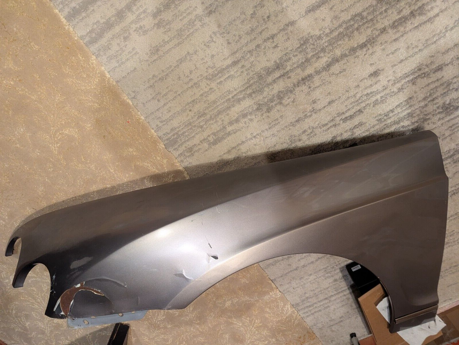 *Damage* Silver Bentley Flying Spur left driver fender (wing) Part No 3w5821105F