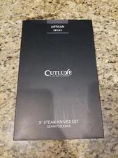 Cutluxe Steak Knives - Serrated Steak Knife Set of 4 - Forged High Carbon Ger...