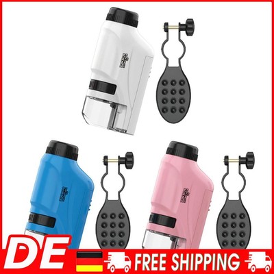 60x-120x Pocket Microscope LED Little Scientist Microscope Science  for Kids