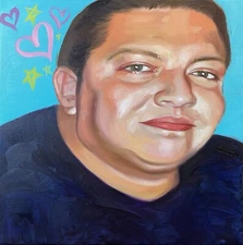 Original Oil Painting Of Sal Vulcano