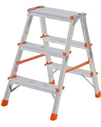 Gierre Scaletta Pieghevole in Acciaio 2 gradini Sgabello BA210 Stylo