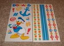 Sandylion Disney Sticker Sheets (2) ~ Donald Duck w/Coordinating Borders