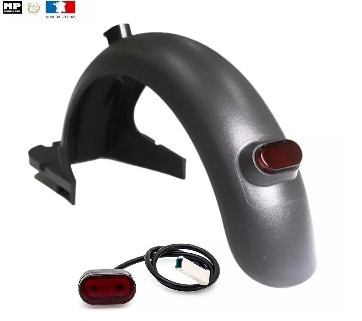Garde-Boue avec Feu Arrière Noir pour Trottinette Électrique Ninebot Max G30