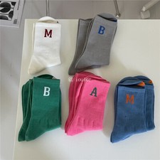 5 Pairs Crew Girl Colors Sport Casual Classic Soft Calf Fanshion Women Socks 5-9