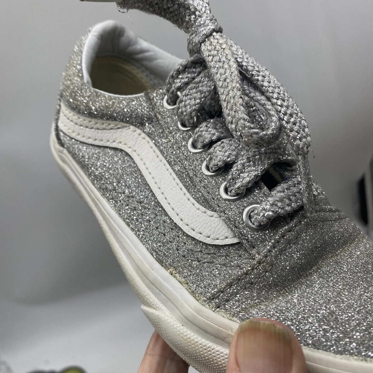 Vans silver glitter shoes new arrivals